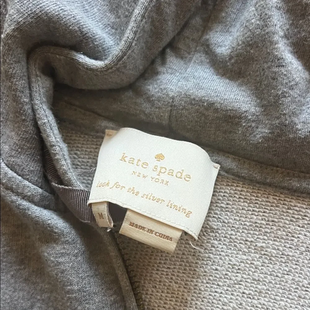 Kate Spade Gray Hooded Sweatshirt M